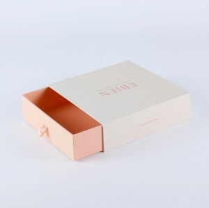 Cardboard Jewelry Ribbon Sliding Gift Cosmetics Packaging Drawer Box