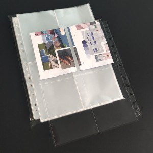 Βιβλίο αποθήκευσης φωτογραφιών A4 Binder 4 Pocket μανίκια καρτ ποστάλ