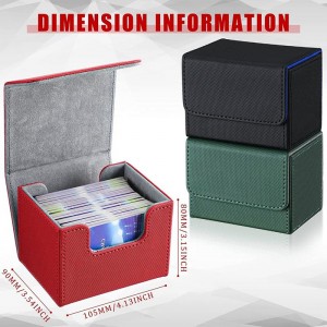 Piele PU personalizată Cărți de joc Collector Deck Box Organizator