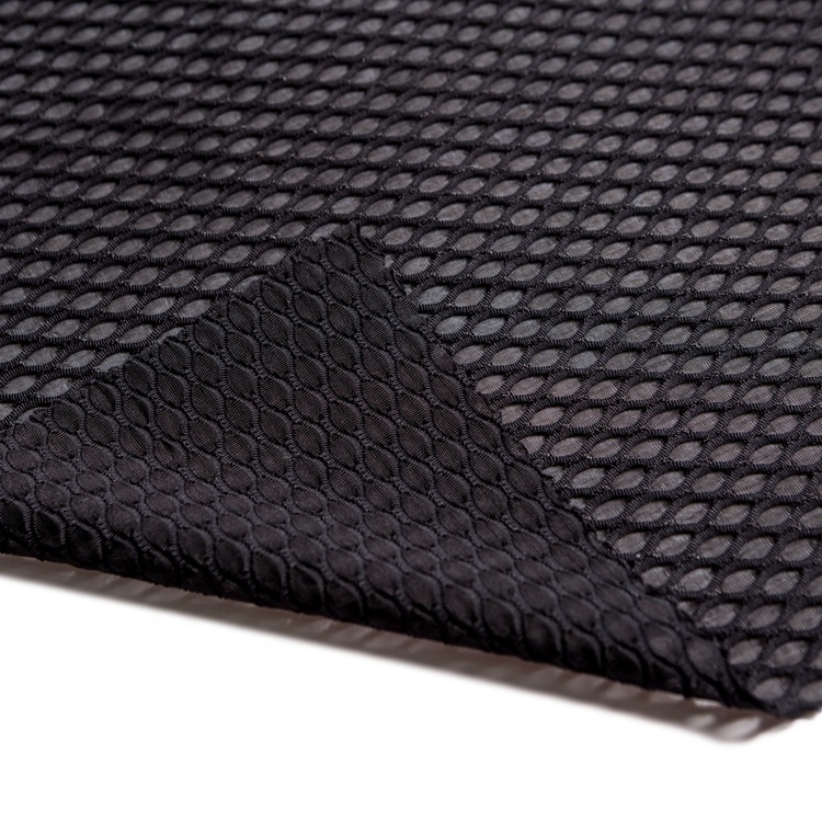 pemasok cina 90% polyester 10% spandex merajut kain mesh aliran udara 4-way spandex sport net fabric