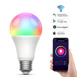 એનર્જી સેવિંગ એપ કંટ્રોલ ડિમેબલ RGB લાઇટ બલ્બ 15w Tuya Bluetooth Smart Led Bulb