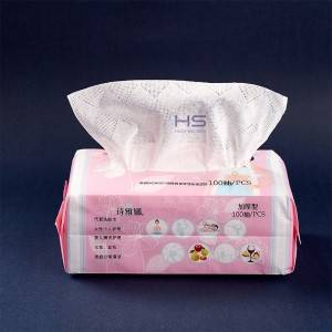 100% Rayon Disposable Cotton Facial Dry Wipes Factory Customs