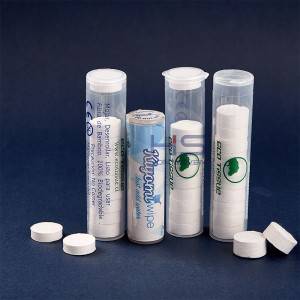 I-Biodegradable Compressed Tissue Elahlwayo ene-Tube Dispenser