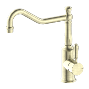 Classic Retro Design Antique Solid Brass Kitchen Faucet nwere aka ọla