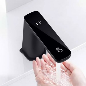 Filtro de lavabo de níquel cepillado intelixente para baño Grifo de sensor automático sen contacto