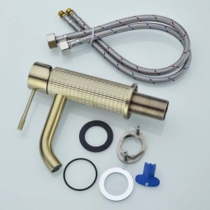 Walay lead nga Brass Taps Knurled Faucet Bathroom Sinks Tubig Faucets Mixers