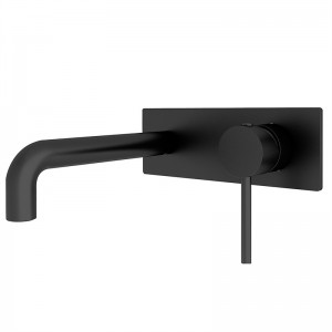 Hemoon DOLCE Wall-Mount Bathroom Faucet na may Deck Plate