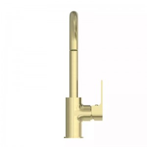 Deck Mounted Full Brushed Gold Pull Out Faucets Mixers