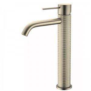 Faucet Luxury Faucet Hotel Bathroom Faucet Brass Knurled Basin Mixer