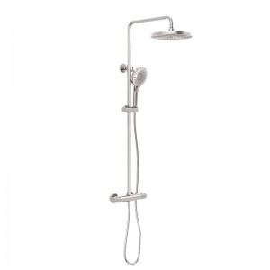 Luxury Thermostatic Rainfall Bathroom Wall Mounted Brass Shower Set
