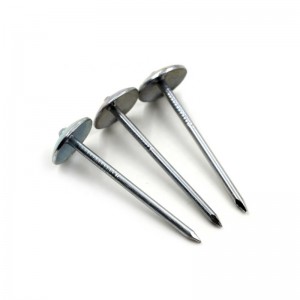 Umbrella Roofing Nail with smooth or twist shanks