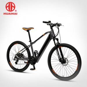 Bicicleta de montanha elétrica popular esportiva de 27,5 polegadas com freio a disco