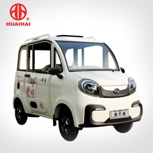 Mini vehículo eléctrico caravana pechada de catro rodas
