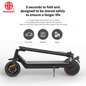 Scooter elétrico dobrável de 10 polegadas 500 W com patente de suspensão de carga máxima 100 kg