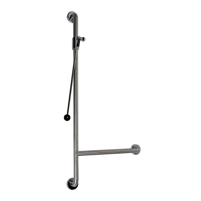 BEC-27 Angled Shower Grab Rail with Easy Slide,Clean Seal Flange & Handle