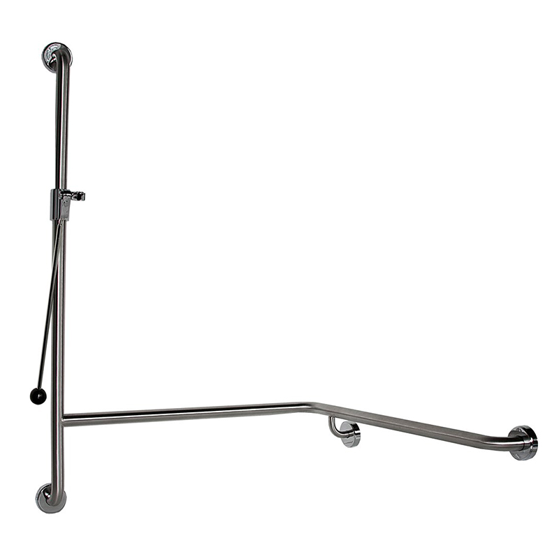 BEC-30 Angled Shower Grab Rail with Easy Slide,Clean Seal Flange & Handle