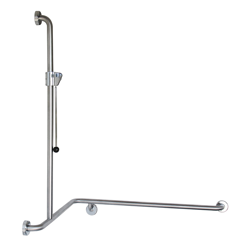 BEC-34 Angled Shower Grab Rail with Easy Slide,Clean Seal Flange & Handle