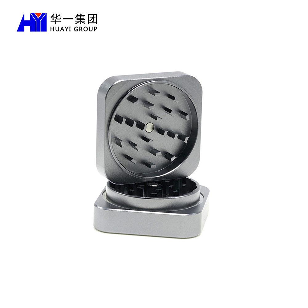 Weed Grinder 55mm/ 63mm Aluminium Square 2 sekotoana sa Herb Grinder HYIW010127 Featured Image