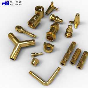 wholesale Customize cnc machining brass parts precision brass cnc lathe parts HYJD070075