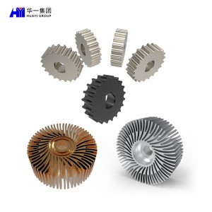 Fabricante personalizado por xunto servizo de mecanizado cnc peza de mecanizado cnc de precisión disipador de calor de aluminio HYJD070055
