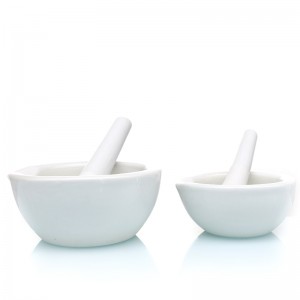 High quality easy to clean mortar pestle Lab Supplies cheap Porcelain Mortar and Pestle