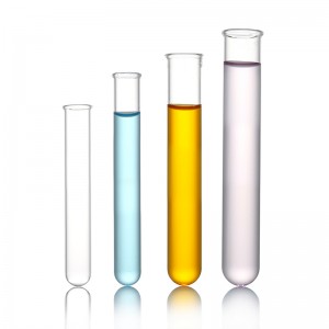 Test tube without or with  rim plain with graduations