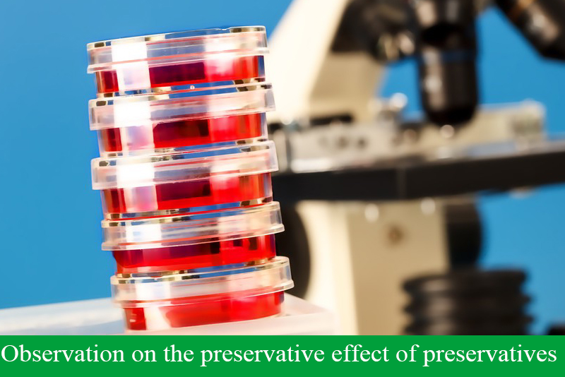 Observation on the preservative effect of preservatives