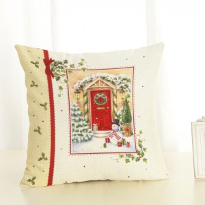 ခရစ္စမတ်ခေါင်းအုံးအဖုံး Merry Christmas Throw Cushion ဖုံးအုပ်ထားသော သစ်ပင် Reindeer Star Pillow Case