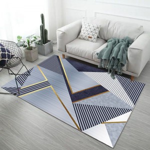 Tappeti per pavimenti stampati personalizzati in poliestere 3d lavabili personalizzati di lusso moderni per soggiorno