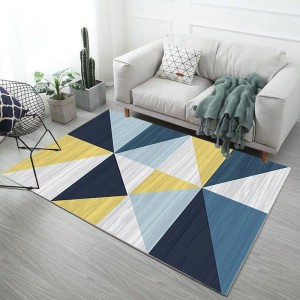 Modern lyxig polyester 3d anpassad tvättbar hotelltryckt golvmatta matta för vardagsrum
