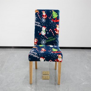أغطية حماية لكرسي غرفة الطعام قابلة للغسل، غطاء كرسي عيد الميلاد
