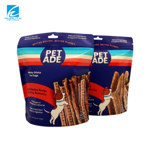 Qese plastike e personalizuar për ushqimin për kafshët shtëpiake Paketim me mbyllje zip Qese për ushqim për kafshë për ushqim për mace/qen