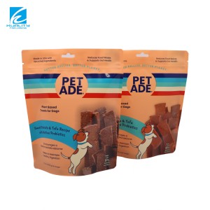 Custom nga Plastic Pet Food Bag Packaging Zip Lock Stand Up Pouch Pet Food Bag Para sa Cat / Dog Food