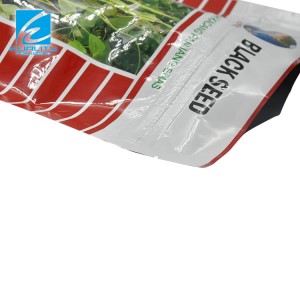 ຜູ້ຜະລິດ Custom Aluminum foil stand up zipper pouch rigid seeded seeded compostable packaging bag