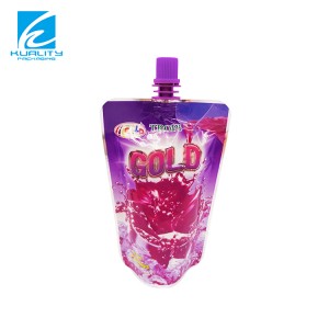 Kustom Stand Up Spout Pouch Kemasan Cairan Spout Jus Drink Bag Doypack Fruit Jus Packaging Bag Doypack Pouch Liquid Stand up Pouch Spout Bag