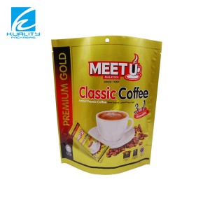 12oz jednosměrné sáčky na kávu s ventilem Vlastní potištěný plastový sáček na zip pro balení potravin z cukrové kávy