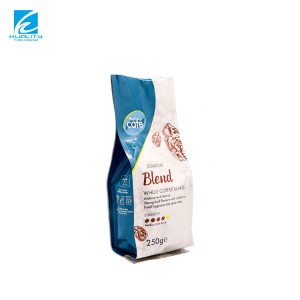 Cree los granos de café del papel de aluminio para requisitos particulares que empaquetan los bolsos de café laterales del escudete con la válvula de desgasificación
