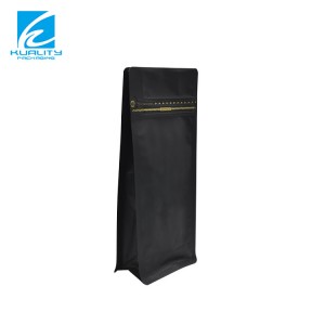 Custom Plastic Aluminium Foil Laminated Side Gusset Square Flat Bottom Pouch Tin Tie Coffee Bag