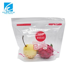 Zip Lock Pakiranje u samostojećoj vrećici s prilagođenim ispisom Plastična vrećica u vrećici Prozirna samostojeća vrećica za voće i povrće s ručkom