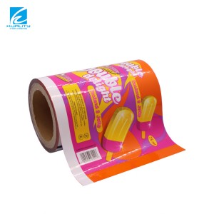 Sac de popsicle de papier d'aluminium d'emballage de crème glacée de matériel stratifié imprimé par coutume en gros