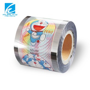 Película de aluminio plástico Película de rollo de embalaje de sellado de tapa de taza flexible