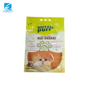 Bolsas de arena para gatos con tapa de cremallera impresa personalizada Bolsas de plástico personalizadas con cierre de cremallera