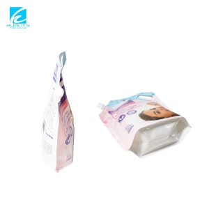Ihe nlere efu maka Clear Stand up Pouch Liquid Liquid Detergent Spout Pouch Washing Powder Plastic Doypack Packaging Bag