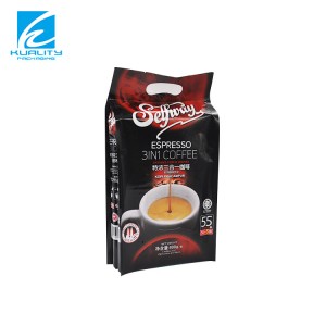 စိတ်ကြိုက်ဒီဇိုင်း အလူမီနီယမ်သတ္တုပြားကော်ဖီစေ့ထုပ်ပိုးမှုဘေးထွက် Gusset ကော်ဖီအိတ်များ Degassing Valve