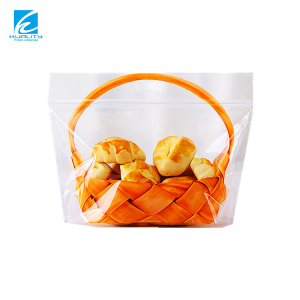 Eco Friendly Printed Custom ලාංඡනය Plastic Opp Label Baguette Toast Bread Bags With Windows