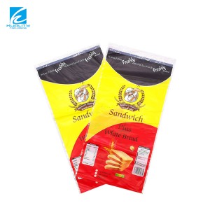Food Grade Custom Private Label Printing Resealable Plastic Clear Transparent Bread Bags With Side Guesse