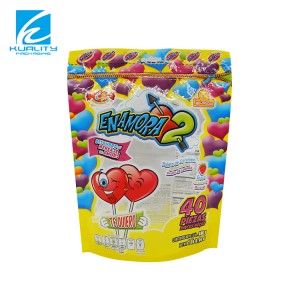 Inviromental Friendly op maat gemaakte plastic snoepzakjes staan ​​op voedselverpakkingszakken voor gedroogd fruit voor snacks