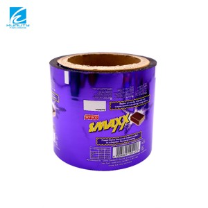 OPP CPP Plastic Cold Seal Chocolate Biscuit Rolls Films Packing For Flow Wrapper Metallic Cookies Biscuit Food Plastic Films