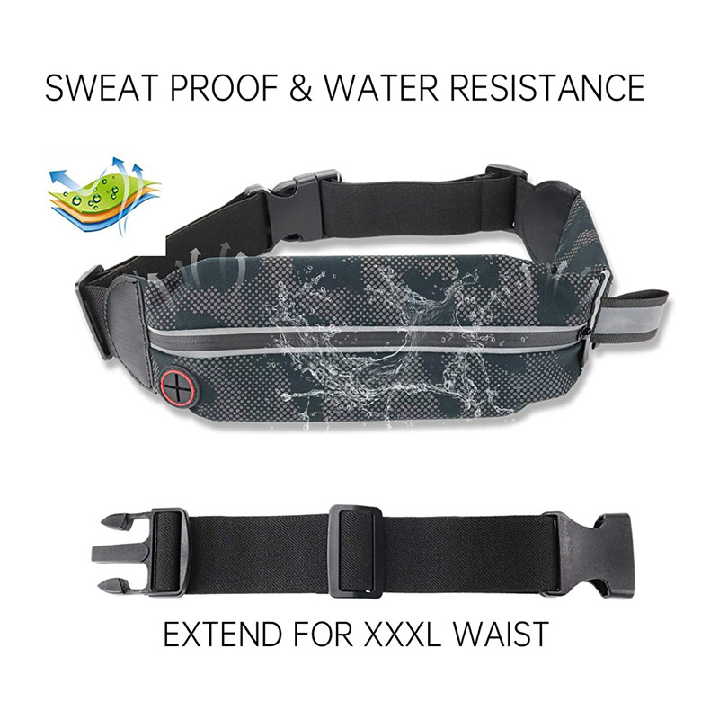 Slim Unisex waist bag, Pinakamahusay na Kumportableng Running Belts para sa Lahat ng Modelo ng Telepono at Mga Laki ng Baywang