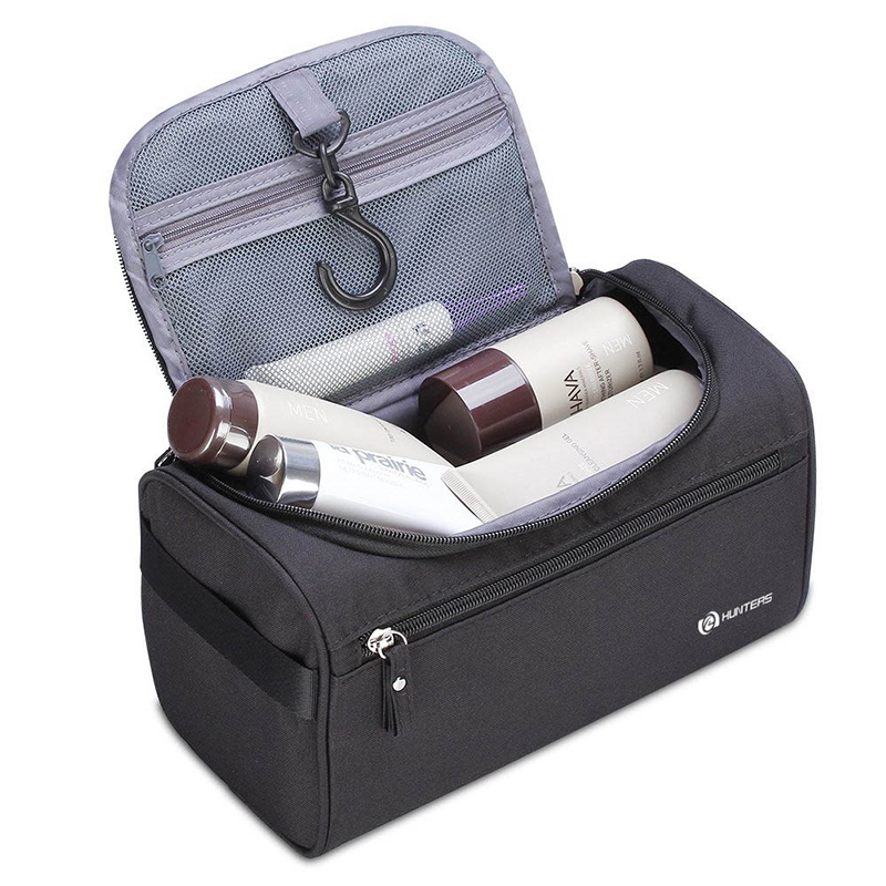 Travel Toiletry Bag Portable Dopp Kit na may Toothbrush Case para sa Lalaki Babae Banyo Shower Gym Shaving